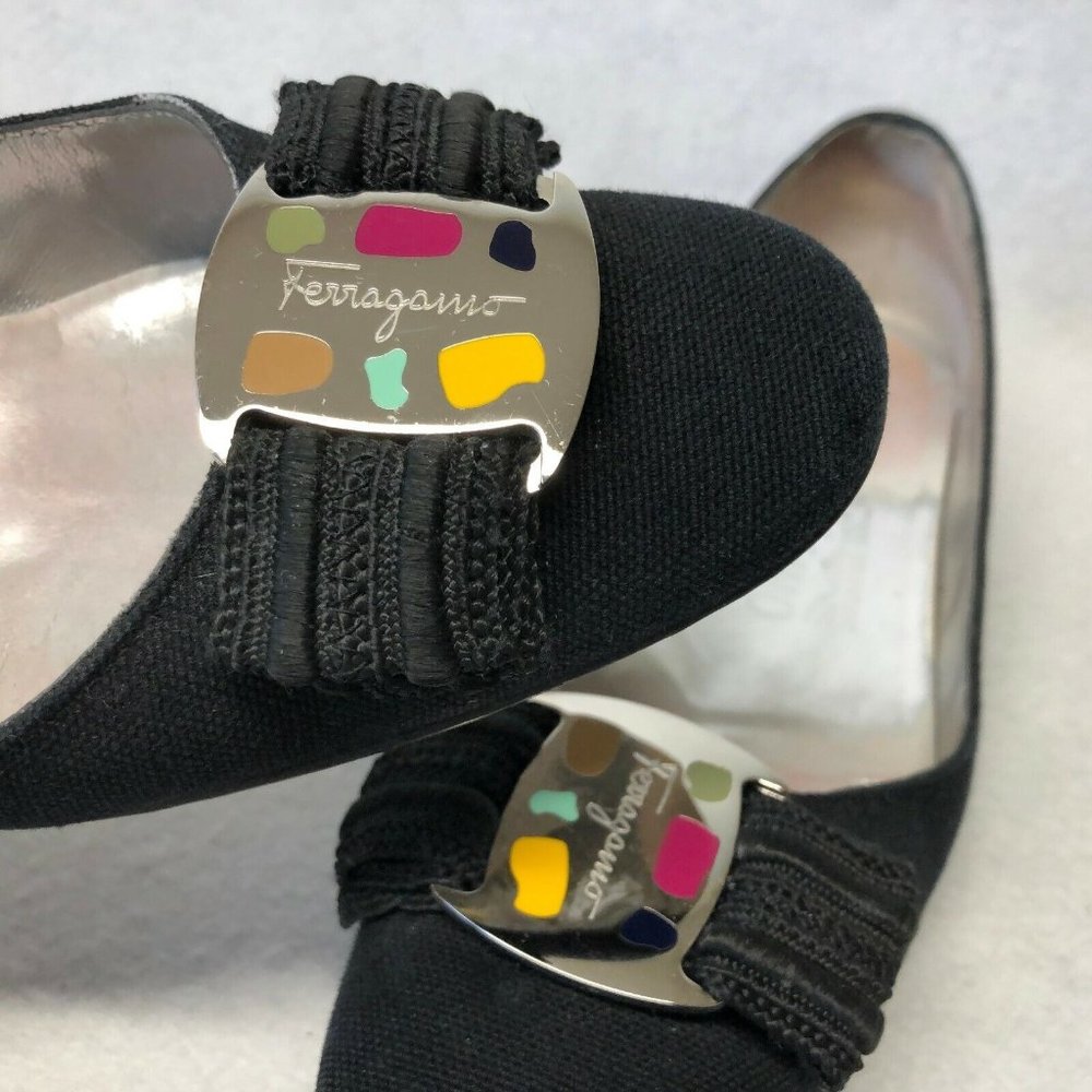 Salvatore Ferragamo Vara Bow Flats RARE 35th Anniversary Special Edition 6 1/2 B